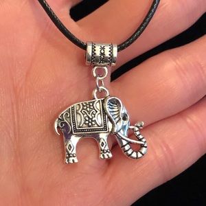 Silver Elephant Pendant Necklace